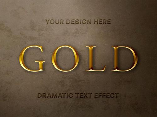 Regal Gold Text Effect Mockup - 380012943