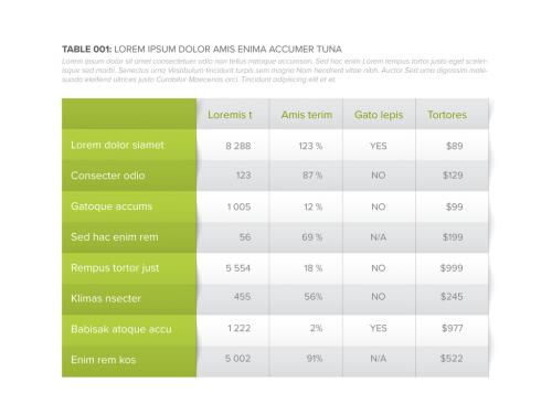 Simple Data Table Layout - 380030492