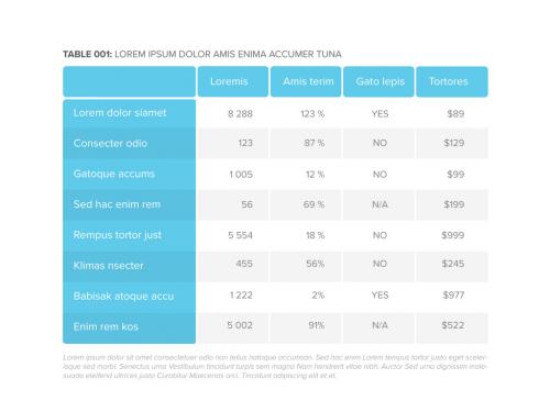 Simple Data Table Layout - 380030495