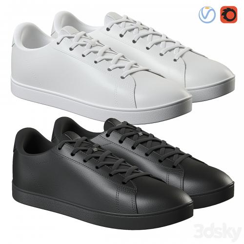 Leather Shoes Black and White