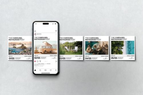 Iphone 15 Pro Carousel Mockup