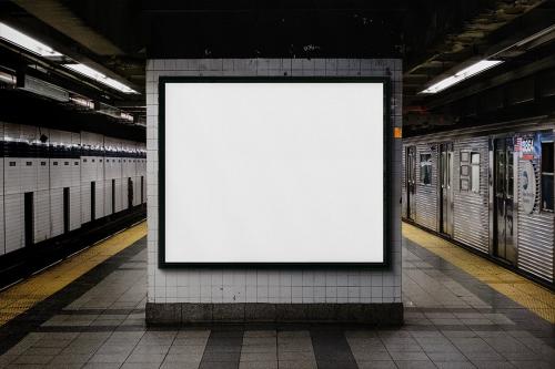 Subway MRT Billboard Mockup