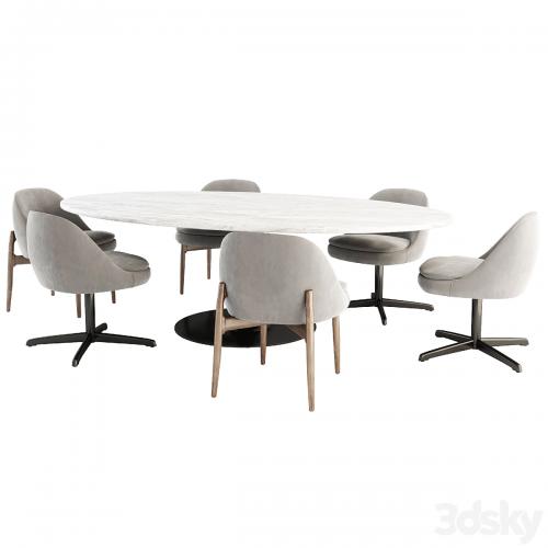 Olivier Dining Table and Sendai Chair