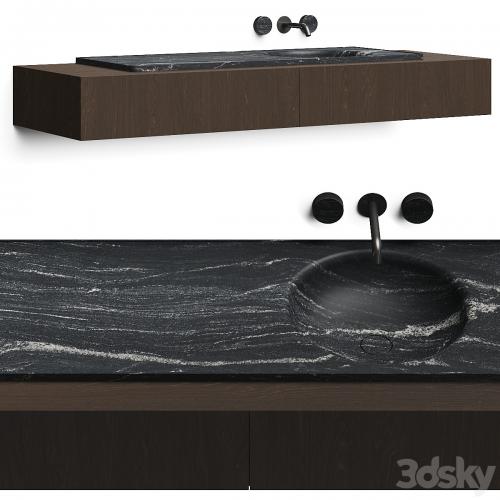 Boffi Floe Stone Encased Washbasin & Salvatori Spaghetti