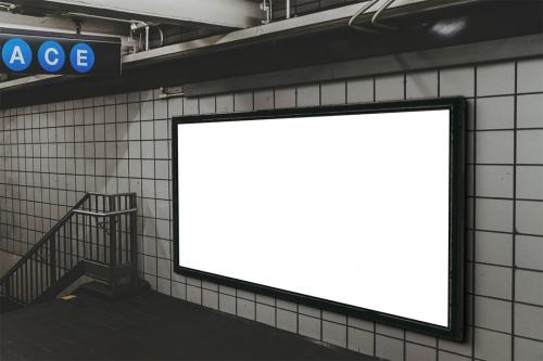 Subway Billboard Mockup