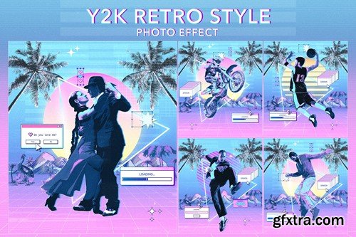 Y2K Retro Style Photo effect TQVJ8PJ