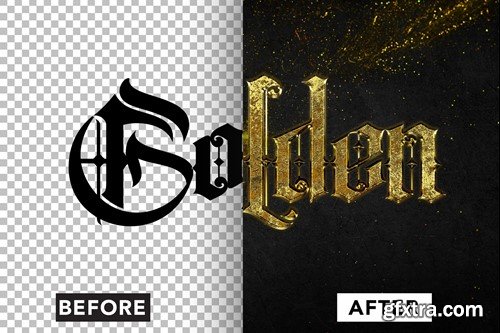 Golden Text Effect NTHQXU7