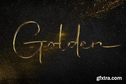 Golden Text Effect NTHQXU7