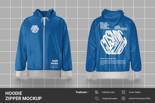 Hoodie Zipper Mockup