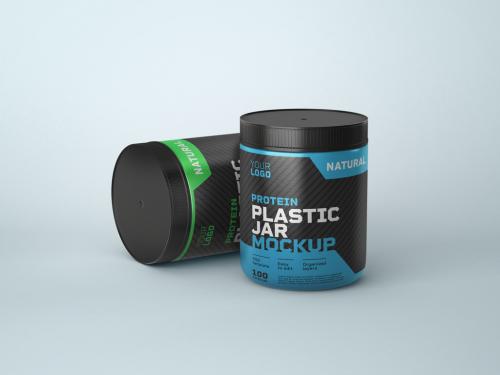 Food Supplement Plastic Jar Mockup
 - 380392011