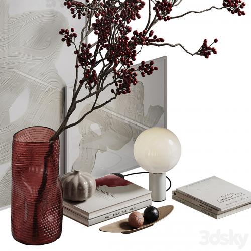 Branches with berries decor set