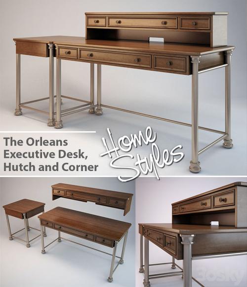 The Orleans Executive Desk, Hutch and Corner - desktop