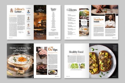 Food Cooking Magazine Template