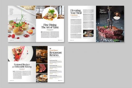 Food Cooking Magazine Template