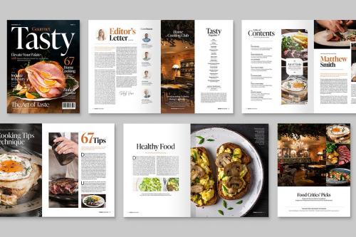 Food Cooking Magazine Template