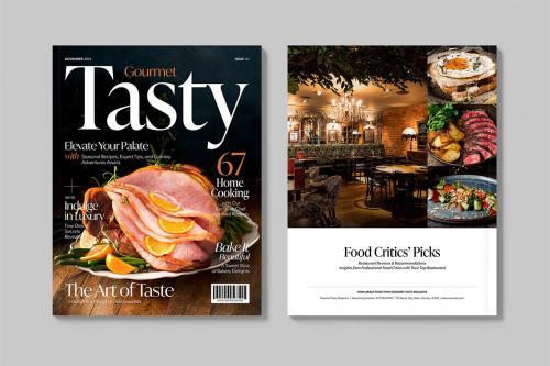 Food Cooking Magazine Template