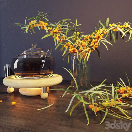 Sea buckthorn and kettle