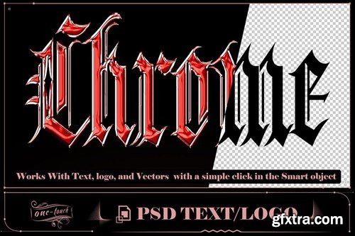 4 PSD Glossy Chrome Text Effect Photoshop 5BUTTGE