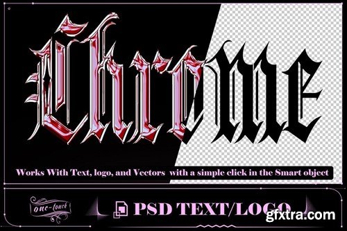 4 PSD Glossy Chrome Text Effect Photoshop 5BUTTGE