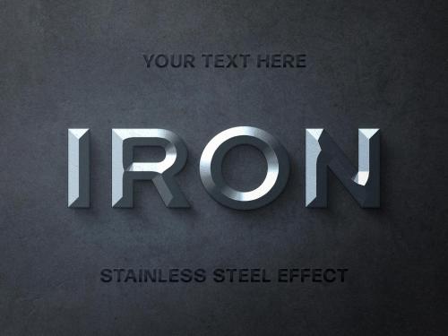 Old Iron 3D Text Effect Mockup - 381443923