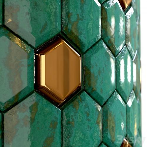 steel and marble mix tile 002