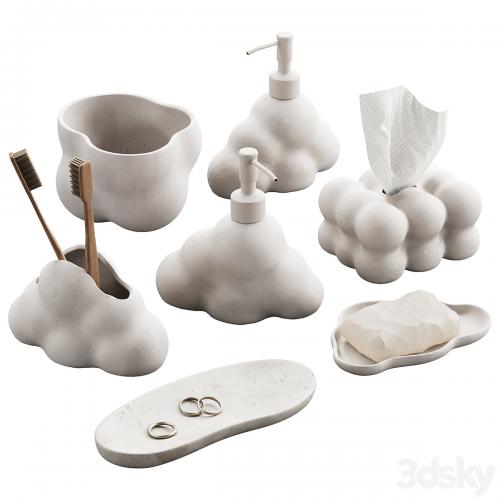 487 bathroom decorative set 03 cloud accessories 01