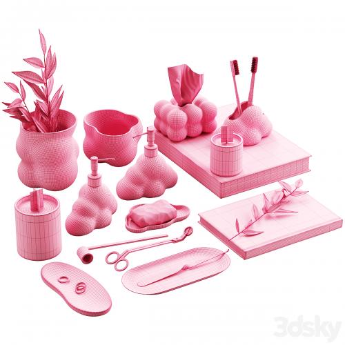 487 bathroom decorative set 03 cloud accessories 01