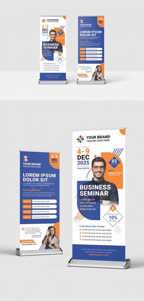 Roll Up Banner for Corporate Event Business Conference Seminar - 381456192