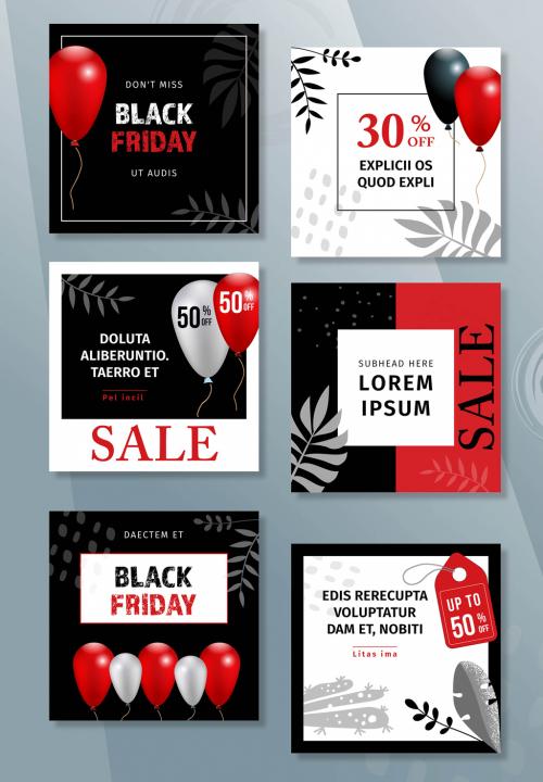 Black Friday Social Media Kit Layout - 381702513