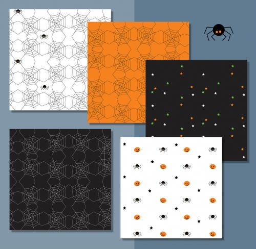 Halloween Patterns Set - 381703335