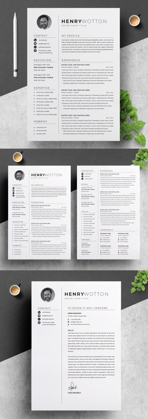 Creative Resume Layouts Layout with Photo - 381769333