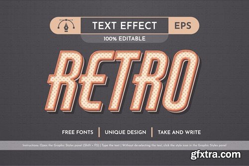 Vintage Editable Text Effect, Graphic Style YYS7Z5Y