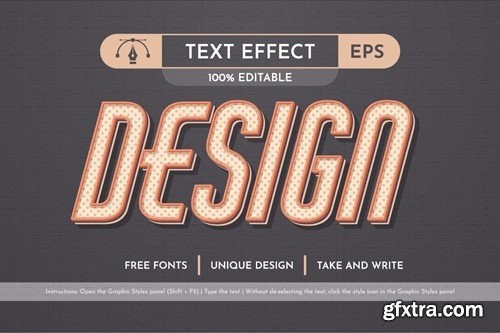 Vintage Editable Text Effect, Graphic Style YYS7Z5Y