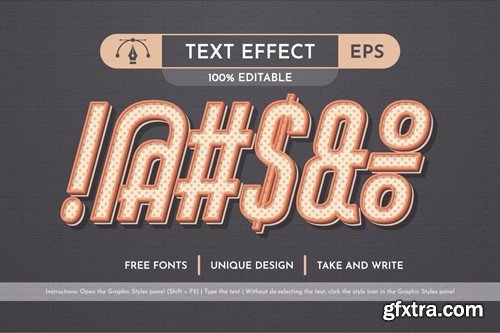 Vintage Editable Text Effect, Graphic Style YYS7Z5Y