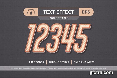 Vintage Editable Text Effect, Graphic Style YYS7Z5Y