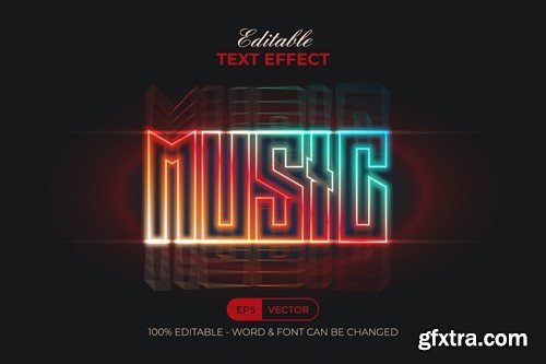 Music Text Effect Neon Style VQ32KMR