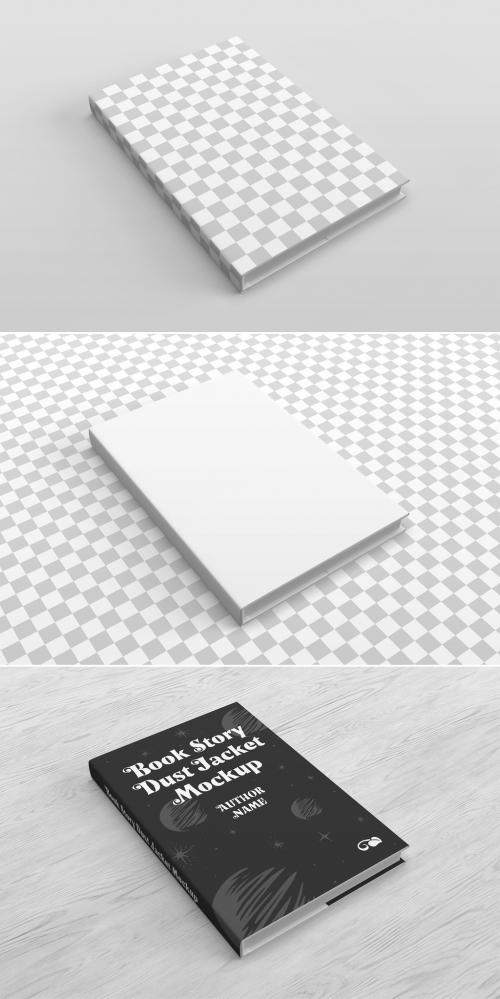 Dust Jacket Book Mockup  - 382001695