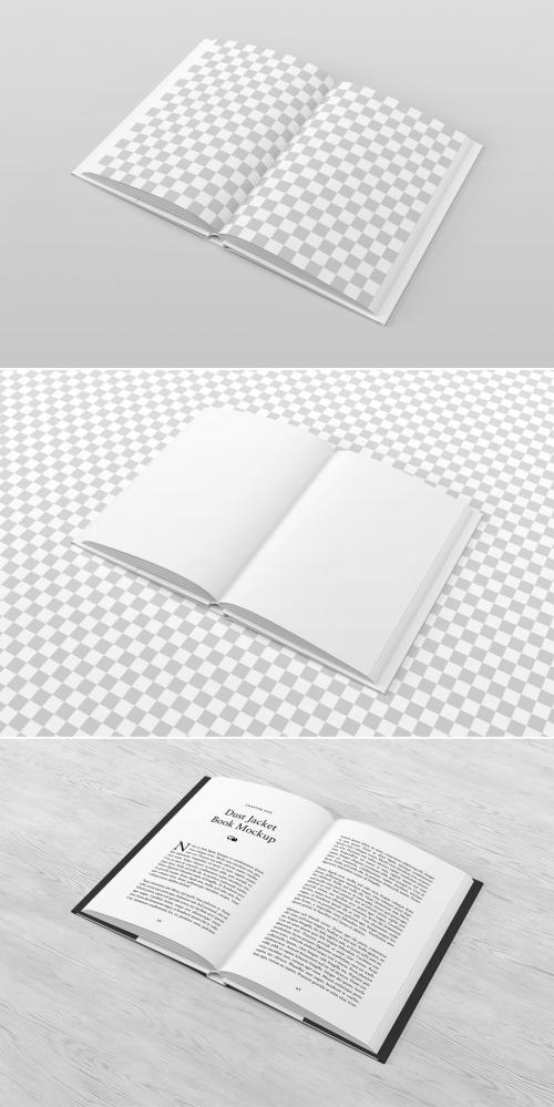 Dust Jacket Book Mockup  - 382004910