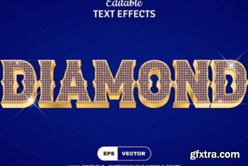 Editable Diamond Vector Text Effect