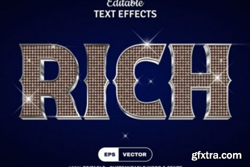 Editable Diamond Vector Text Effect