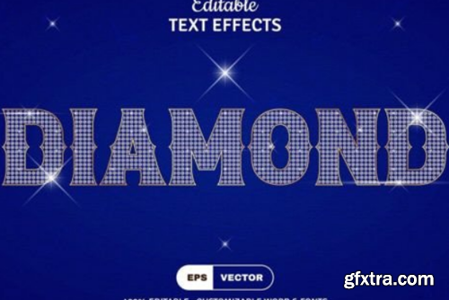 Editable Diamond Vector Text Effect