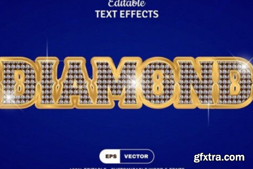 Editable Diamond Vector Text Effect