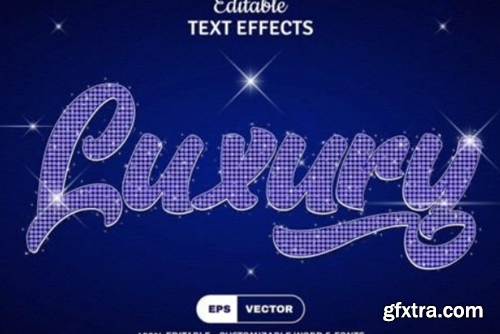 Editable Diamond Vector Text Effect