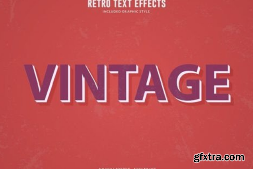 Editable Retro Vector Text Effect