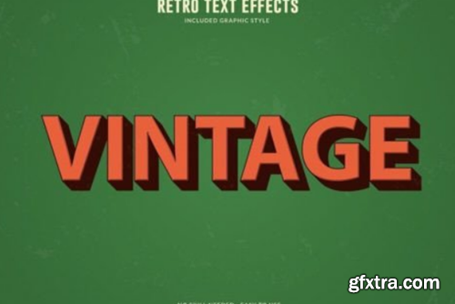 Editable Retro Vector Text Effect