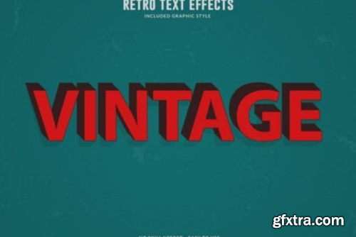 Editable Retro Vector Text Effect