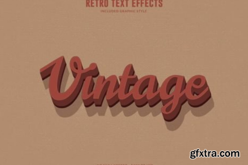 Editable Retro Vector Text Effect