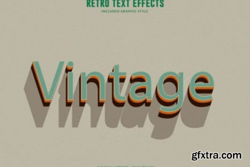 Editable Retro Vector Text Effect