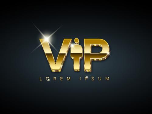 Golden VIP Logo Style Layout - 382180986