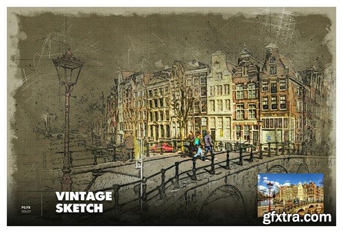 Vintage Sketch Photoshop Action 4D2575F